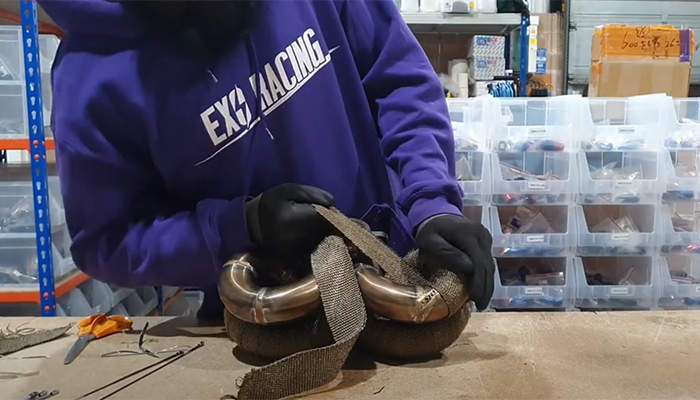 exhaust wrap installation