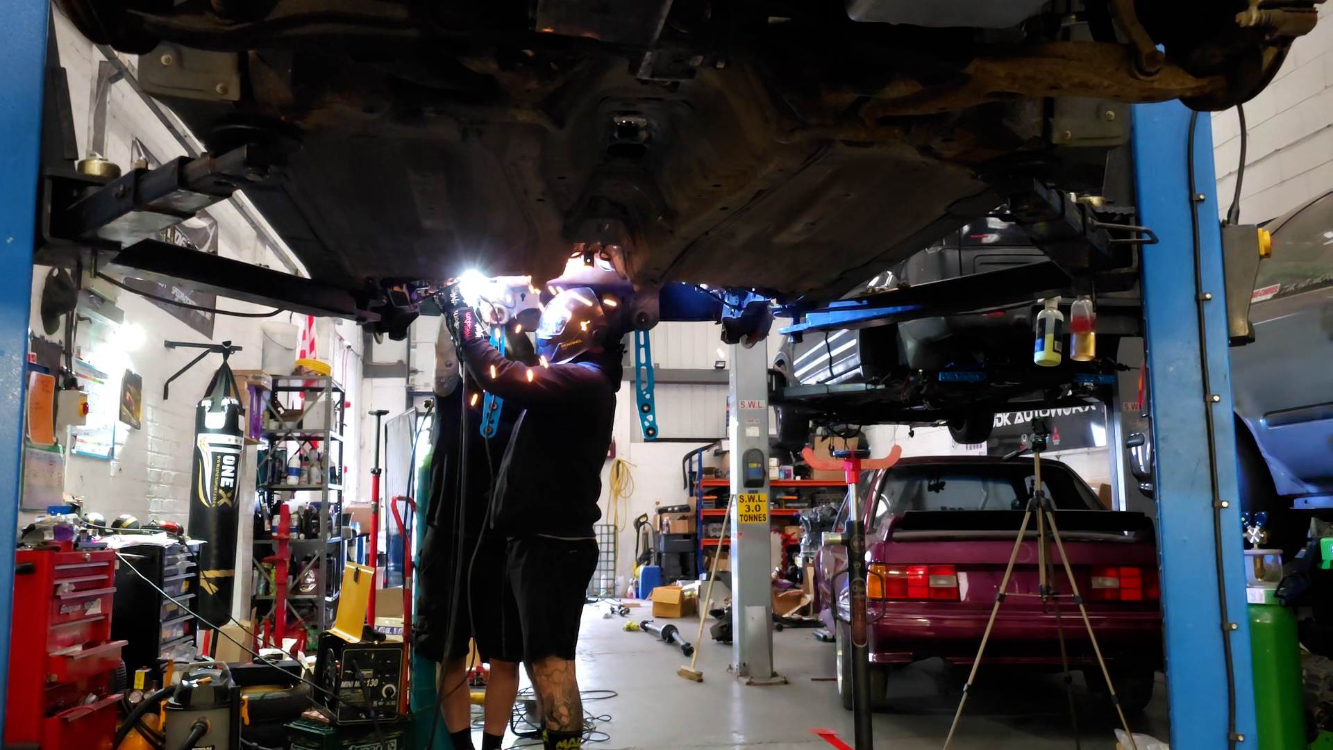 welding the rear plates in